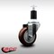Service Caster 3.5'' SS Maroon Poly Wheel Swivel 1-1/2'' Expanding Stem Caster SCC-SSEX20S3514-PPUB-MRN-112 - alternate 2